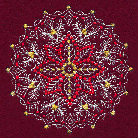 Merry Mandala - Poinsettia