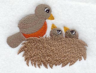 Plush Robin & Babies