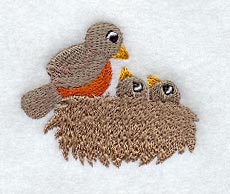 Plush Robin & Babies