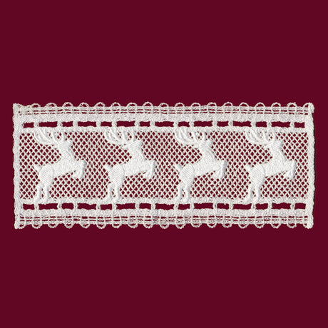 Prancing Reindeer Border (Lace)