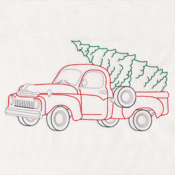 Retro Christmas Truck (Vintage)