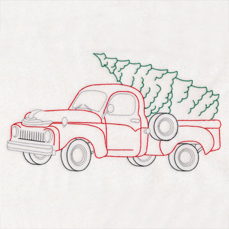 Retro Christmas Truck (Vintage)