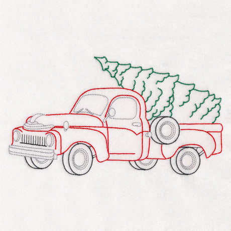 Retro Christmas Truck (Vintage)