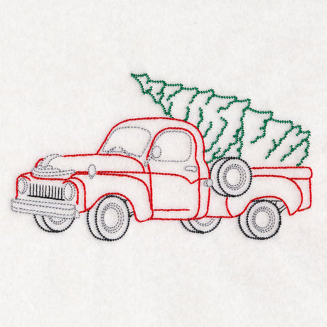 Retro Christmas Truck (Vintage)