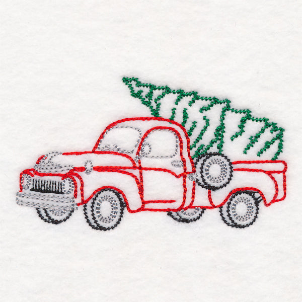 Retro Christmas Truck (Vintage)