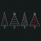 Merry Modern Christmas Tree Border
