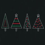 Merry Modern Christmas Tree Border