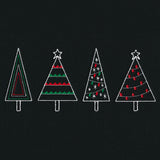 Merry Modern Christmas Tree Border