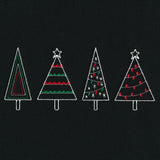 Merry Modern Christmas Tree Border