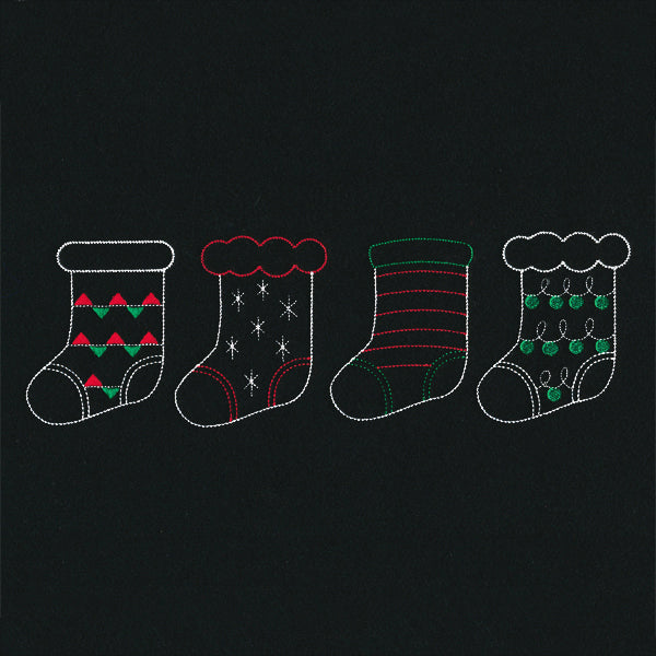 Merry Modern Stocking Border