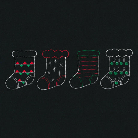 Merry Modern Stocking Border