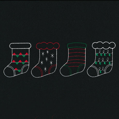 Merry Modern Stocking Border