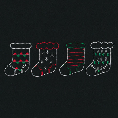 Merry Modern Stocking Border