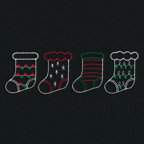 Merry Modern Stocking Border