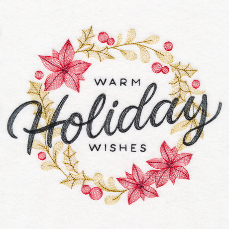 Warm Holiday Wishes Wreath