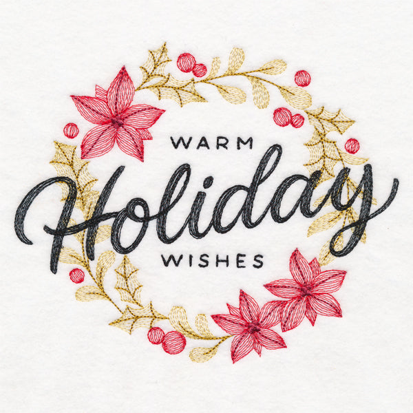 Warm Holiday Wishes Wreath