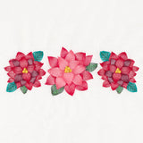 Christmas Poinsettias Trio