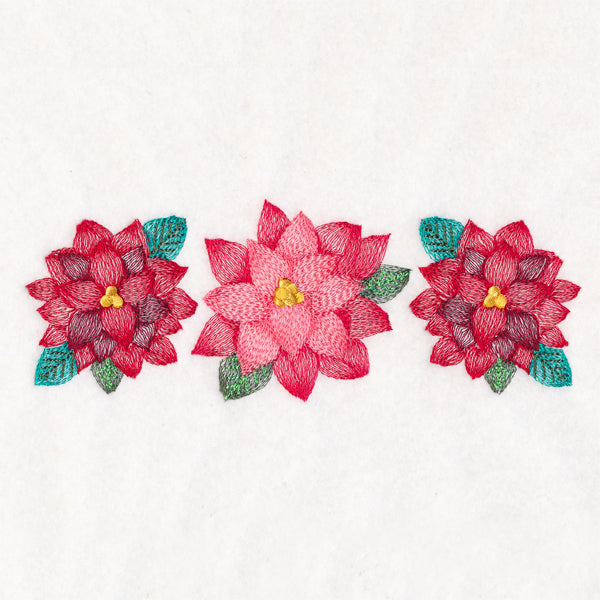 Christmas Poinsettias Trio