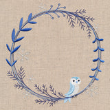 Frosted Owl Winter Wreath