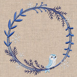 Frosted Owl Winter Wreath