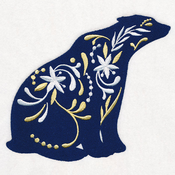 Frosted Blooms Polar Bear