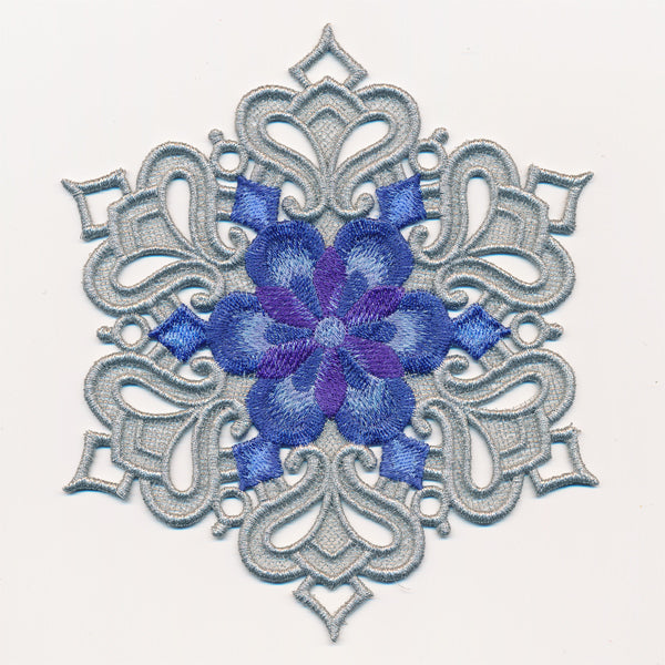 Violet Blossom Snowflake (In-the-Hoop)