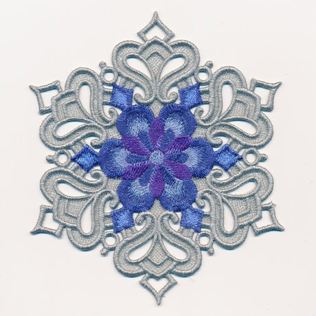 Violet Blossom Snowflake (In-the-Hoop)