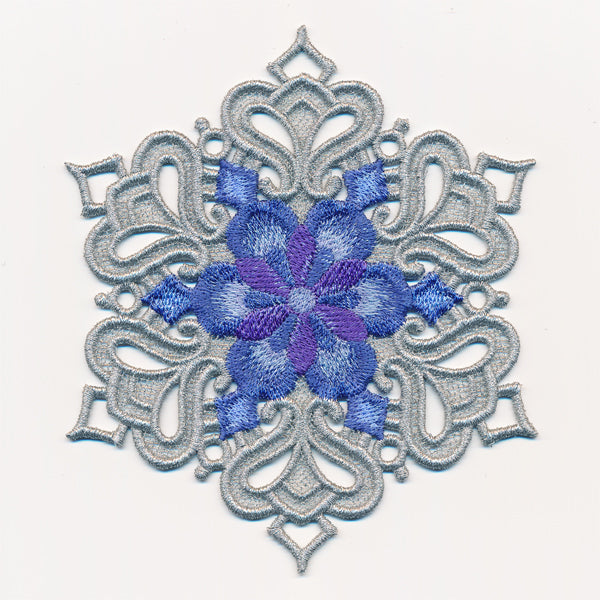 Violet Blossom Snowflake (In-the-Hoop)