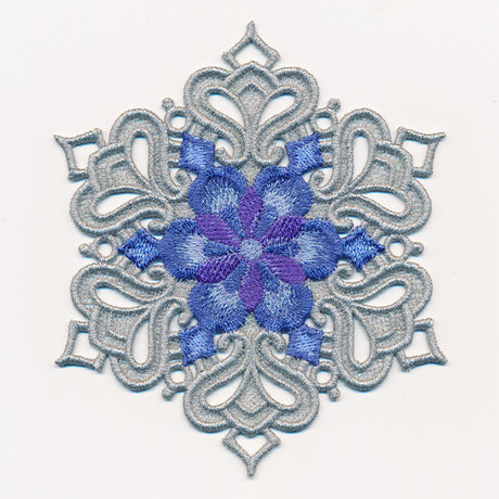 Violet Blossom Snowflake (In-the-Hoop)