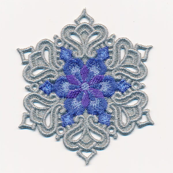 Violet Blossom Snowflake (In-the-Hoop)