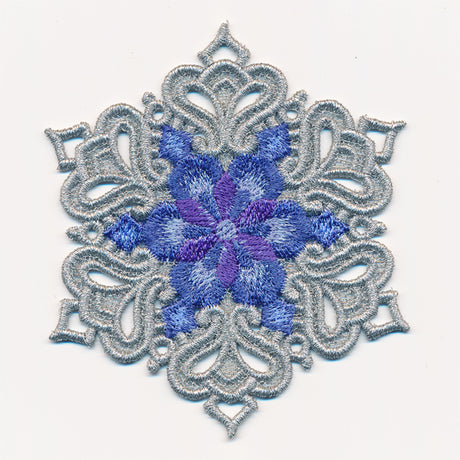 Violet Blossom Snowflake (In-the-Hoop)