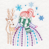 Winter Friends - Girl with Deer