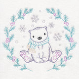 Winter Woodland Wreath - Polar Bear (Vintage)