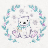 Winter Woodland Wreath - Polar Bear (Vintage)