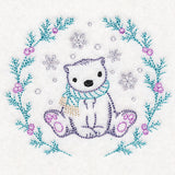 Winter Woodland Wreath - Polar Bear (Vintage)