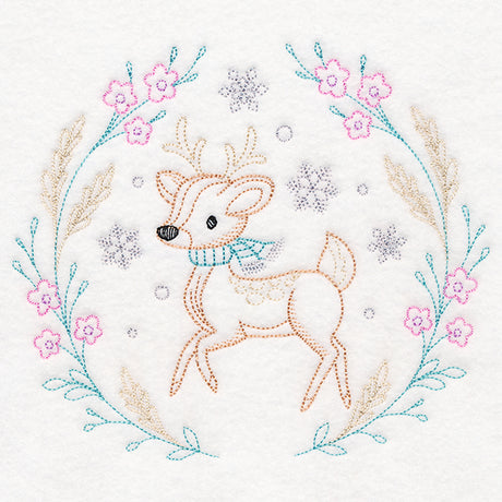 Winter Woodland Wreath - Deer (Vintage)