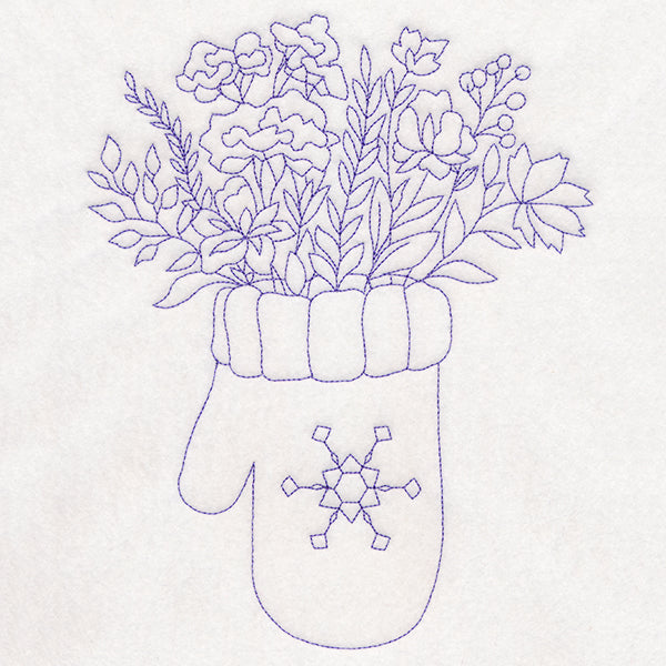 Winter Botanicals Mitten