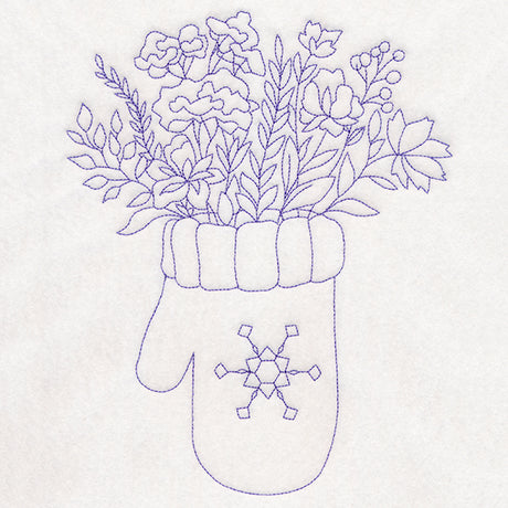 Winter Botanicals Mitten