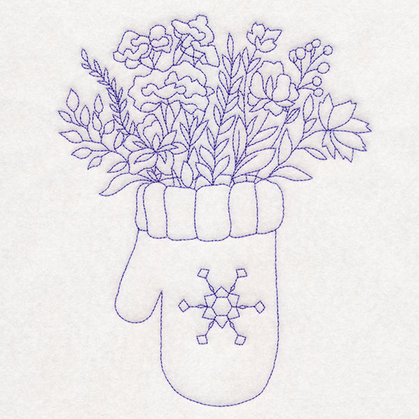 Winter Botanicals Mitten