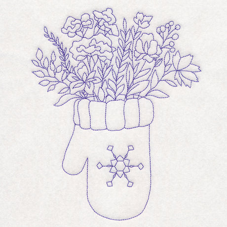 Winter Botanicals Mitten