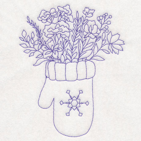 Winter Botanicals Mitten