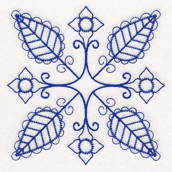 Botanical Blues - Folk Flowers