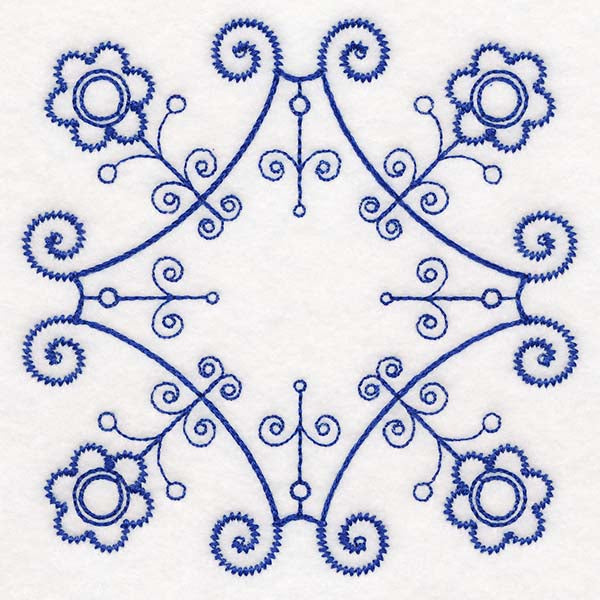 Botanical Blues - Ironwork Flowers