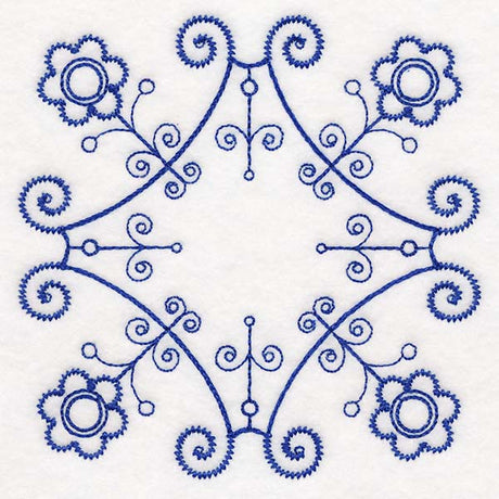 Botanical Blues - Ironwork Flowers