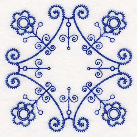 Botanical Blues - Ironwork Flowers