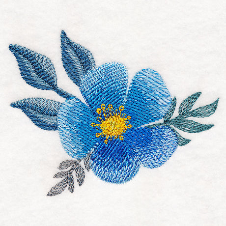 Botanical Blues Flower Accent in Watercolor