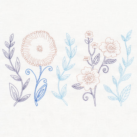 Whimsical Folk Art Botanical Border (Vintage)