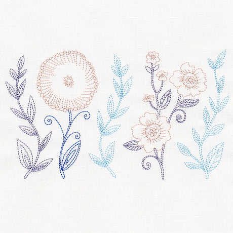 Whimsical Folk Art Botanical Border (Vintage)