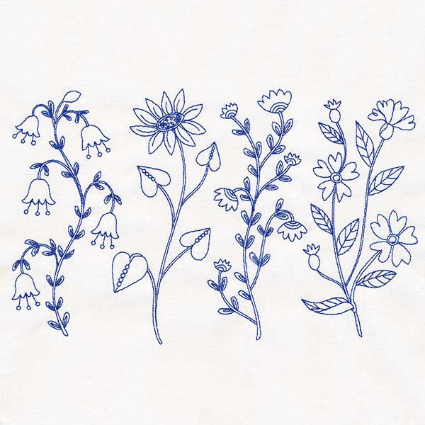 Blooming Folk Art Botanical Border (Vintage)