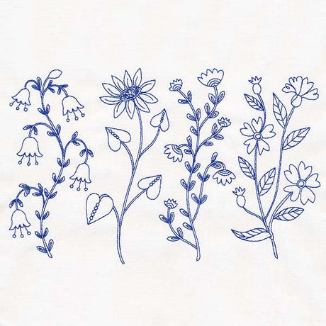 Blooming Folk Art Botanical Border (Vintage)